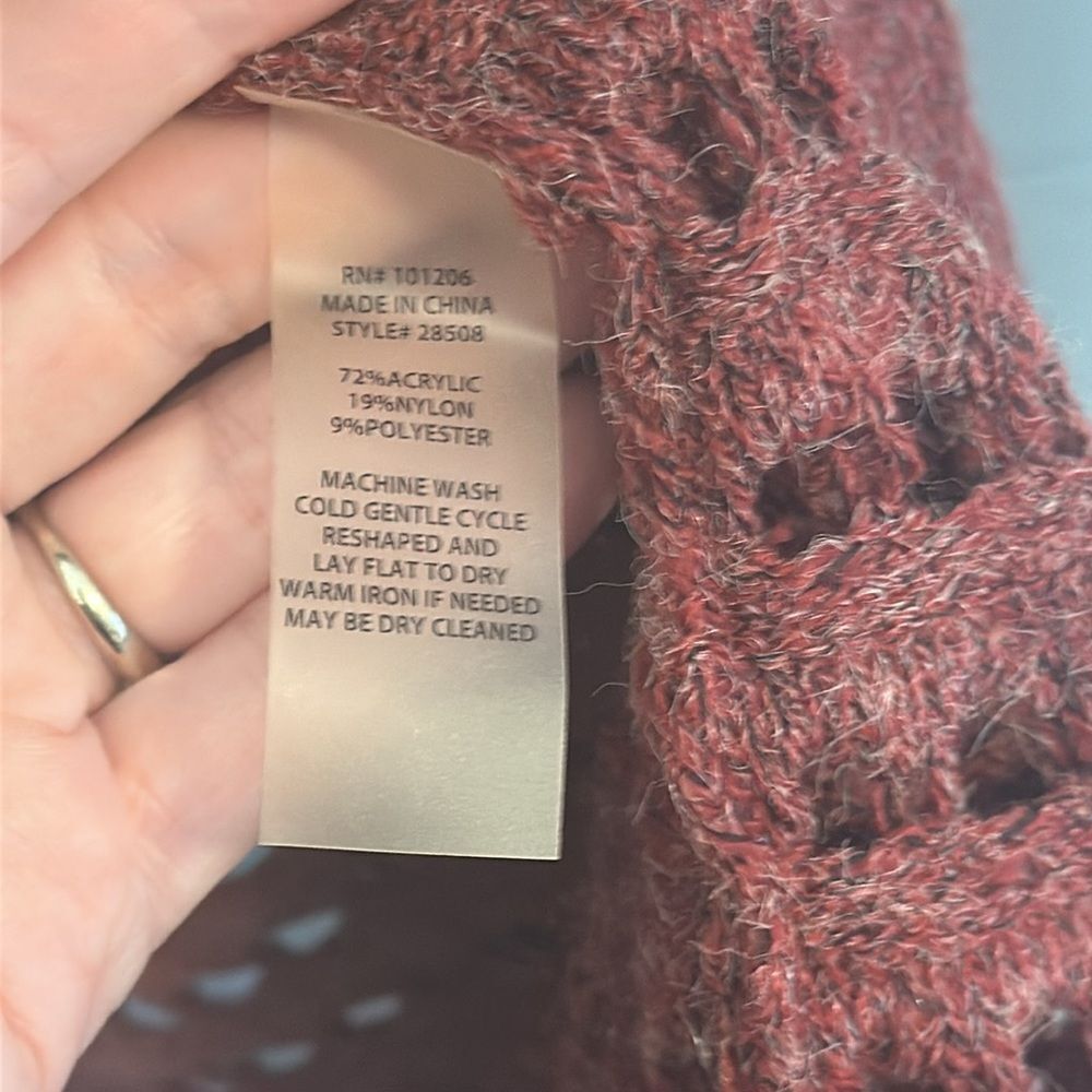 SOFT SURROUNDINGS Open Front Long Knit Cardigan DUSTER (sz L) - Picture 6 of 7